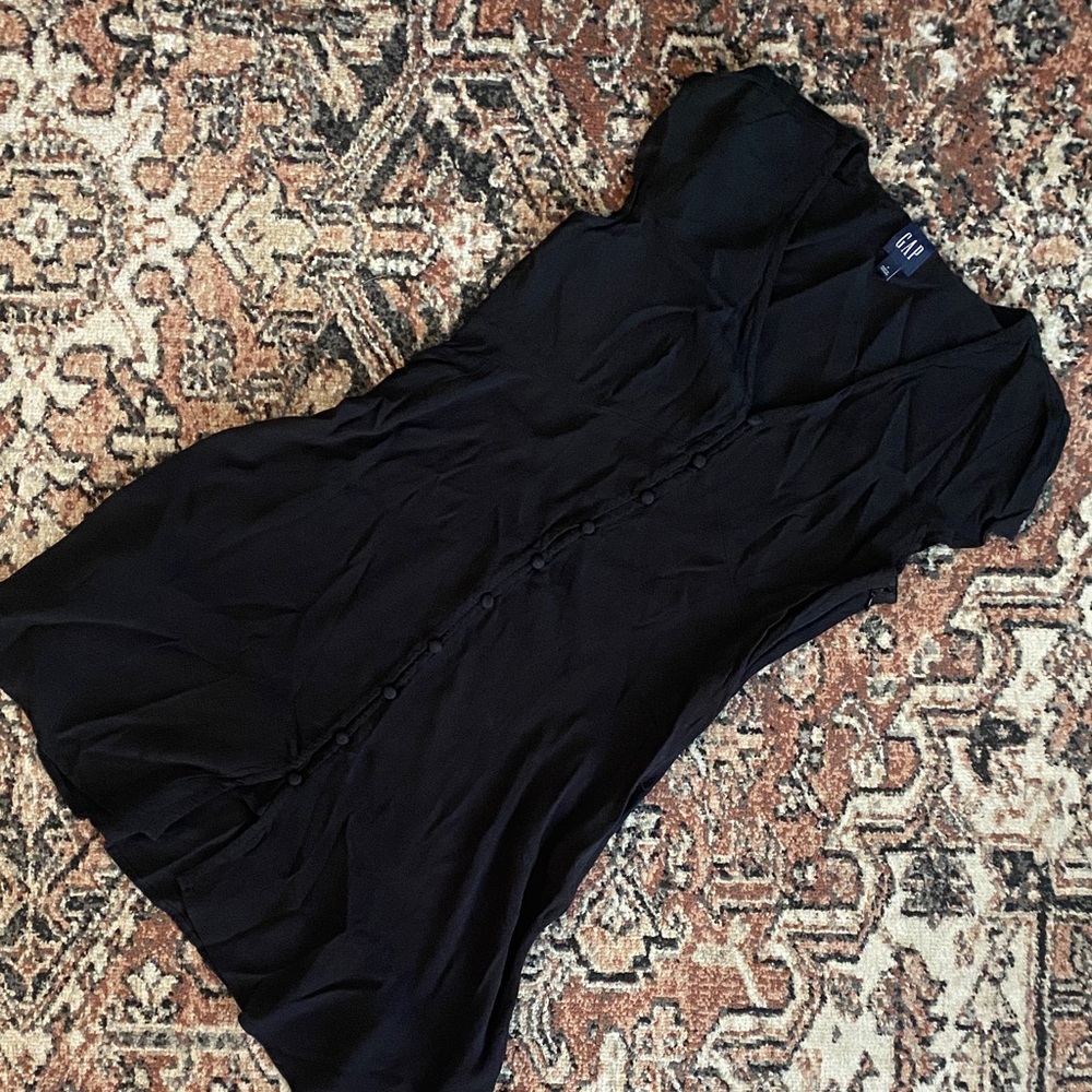 GAP Black Button-Down Dress